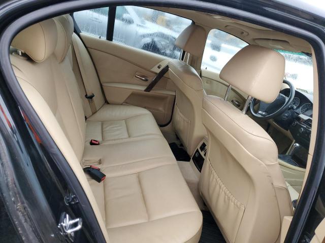 WBANE73596CM43436 - 2006 BMW 5 SERIES I BLACK photo 10