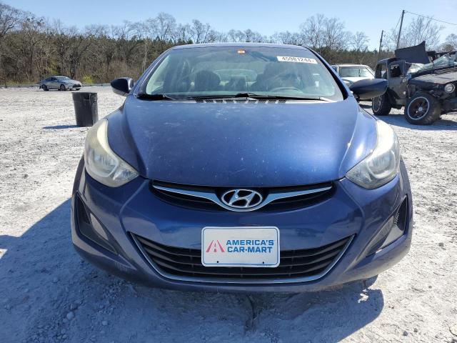 5NPDH4AEXFH621303 - 2015 HYUNDAI ELANTRA SE BLUE photo 5