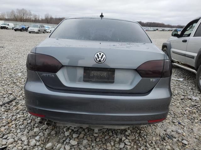 3VW3L7AJ3DM274605 - 2013 VOLKSWAGEN JETTA TDI GRAY photo 6