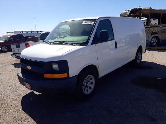 1GCSGAFX2D1144597 - 2013 CHEVROLET EXPRESS G1 WHITE photo 1