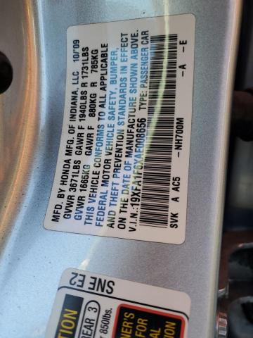 19XFA1F6XAE008656 - 2010 HONDA CIVIC LX-S SILVER photo 13