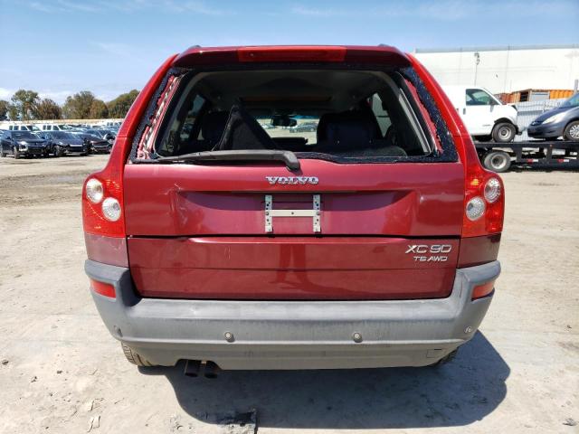 YV1CZ91H641057969 - 2004 VOLVO XC90 T6 BURGUNDY photo 6