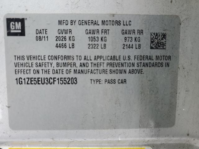 1G1ZE5EU3CF155203 - 2012 CHEVROLET MALIBU LTZ 银色 照片 13