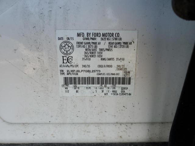 2LMPJ8LP7GBL25773 - 2016 LINCOLN MKX RESERVE 白色 照片 13