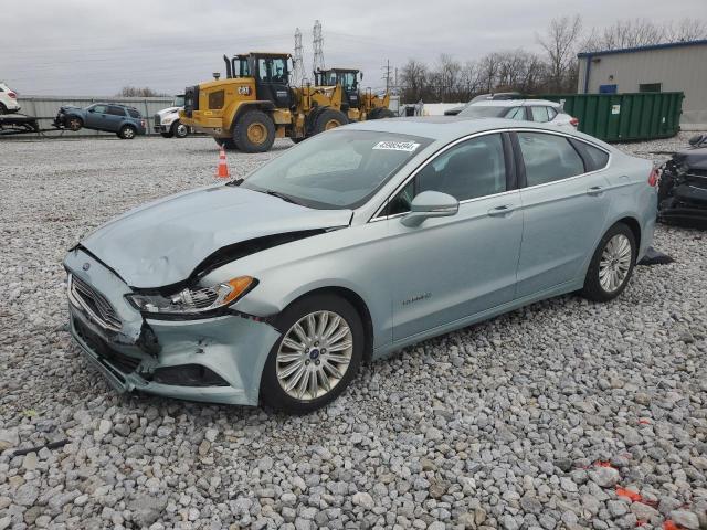 3FA6P0LUXDR189658 - 2013 FORD FUSION SE HYBRID TURQUOISE photo 1