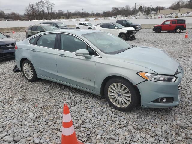 3FA6P0LUXDR189658 - 2013 FORD FUSION SE HYBRID TURQUOISE photo 4