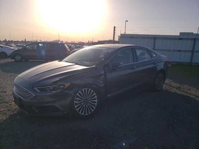 3FA6P0LU9JR277760 - 2018 FORD FUSION SE HYBRID GRAY photo 1