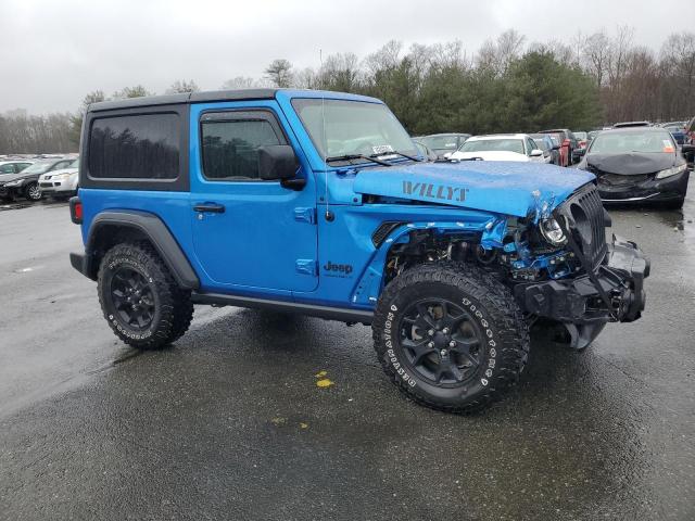 1C4GJXAG6NW204290 - 2022 JEEP WRANGLER SPORT BLUE photo 4