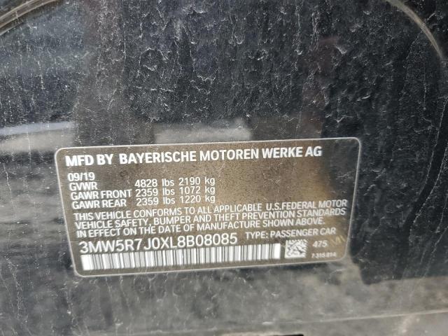 3MW5R7J0XL8B08085 - 2020 BMW 330XI BLACK photo 13