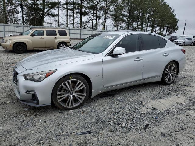 JN1EV7APXJM355363 - 2018 INFINITI Q50 LUXE SILVER photo 1