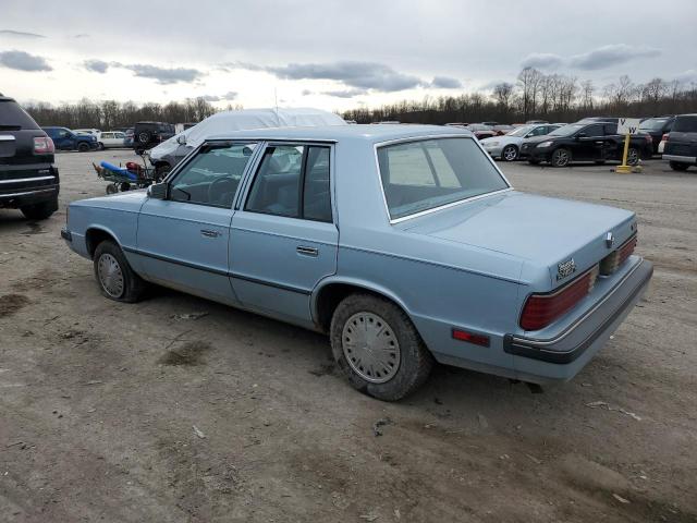 1P3BP26C2FF159366 - 1985 PLYMOUTH RELIANT BLUE photo 2