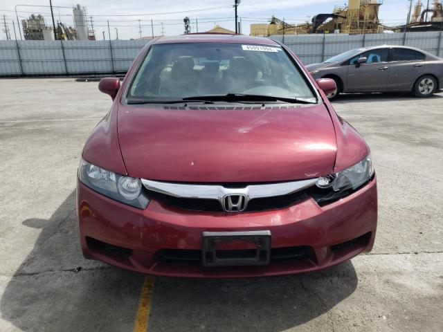 19XFA1F56AE042357 - 2010 HONDA CIVIC LX BURGUNDY photo 5