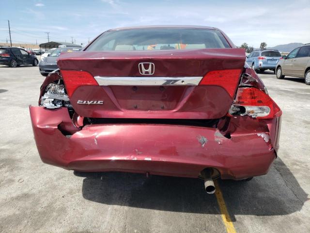 19XFA1F56AE042357 - 2010 HONDA CIVIC LX BURGUNDY photo 6