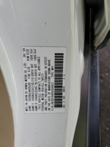 JHLRD78985C008427 - 2005 HONDA CR-V SE WHITE photo 12