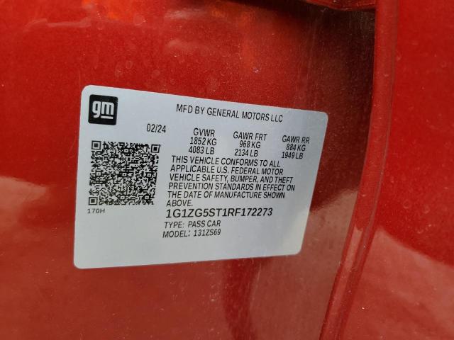 1G1ZG5ST1RF172273 - 2024 CHEVROLET MALIBU RS 红色 照片 12