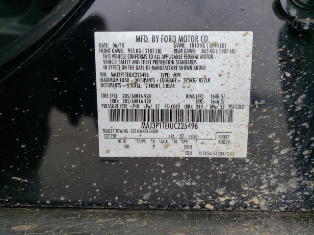 MAJ3P1TE0JC225496 - 2018 FORD ECOSPORT SE BLACK photo 13