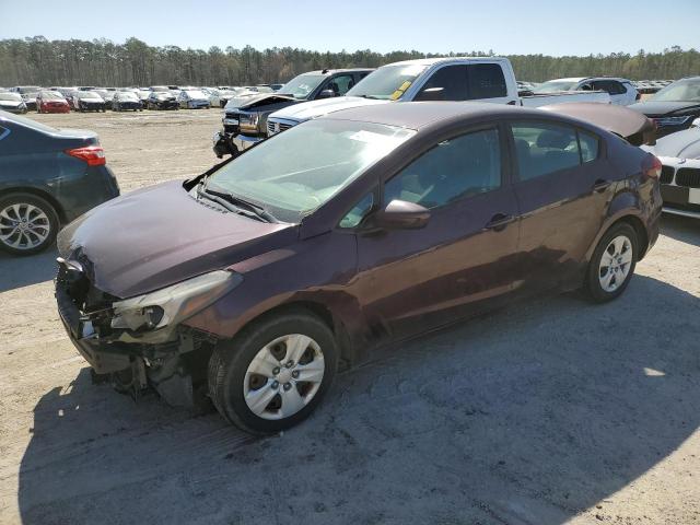 3KPFK4A70HE158008 - 2017 KIA FORTE LX MAROON photo 1