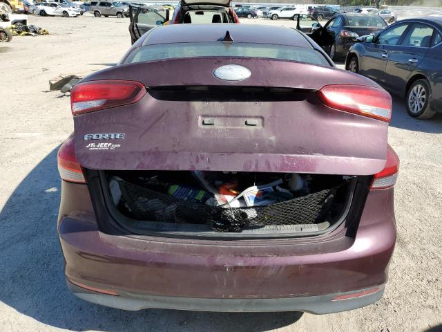 3KPFK4A70HE158008 - 2017 KIA FORTE LX MAROON photo 6