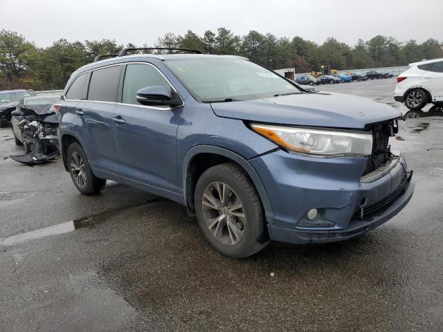 5TDJKRFH9GS248772 - 2016 TOYOTA HIGHLANDER XLE 蓝色 照片 4