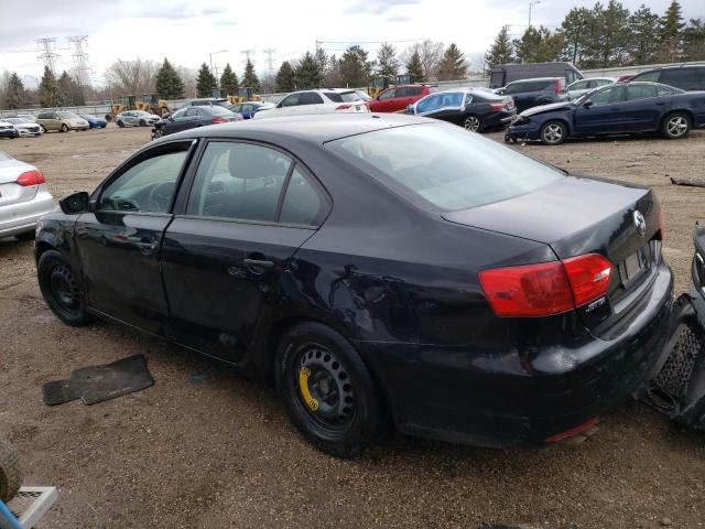 3VW2K7AJ8CM402883 - 2012 VOLKSWAGEN JETTA BASE 黑色 照片 2