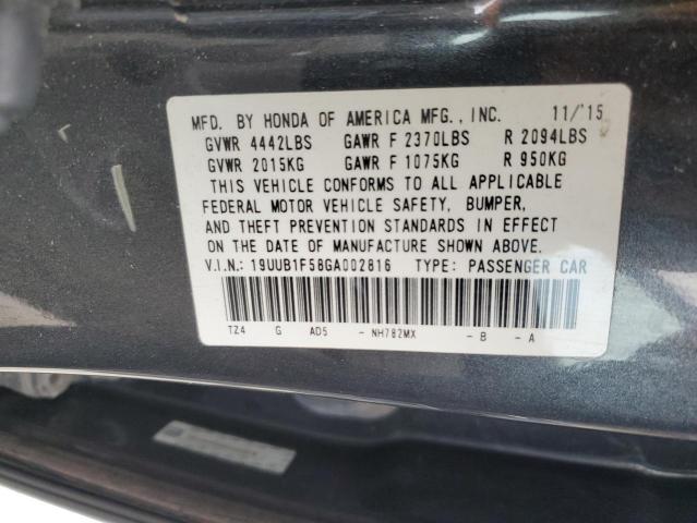 19UUB1F58GA002816 - 2016 ACURA TLX TECH BLUE photo 12