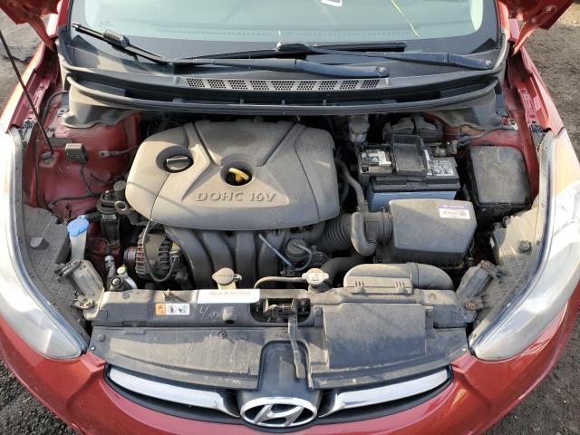 KMHDH4AE0DU584762 - 2013 HYUNDAI ELANTRA GLS RED photo 11