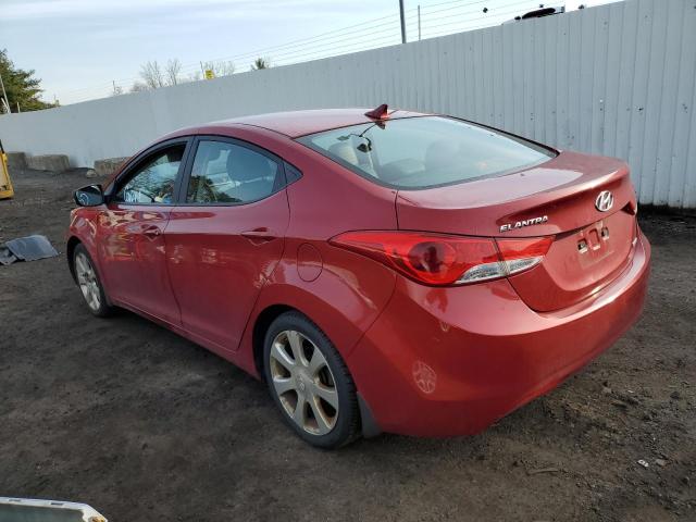 KMHDH4AE0DU584762 - 2013 HYUNDAI ELANTRA GLS RED photo 2