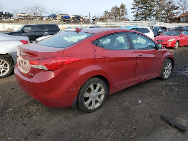 KMHDH4AE0DU584762 - 2013 HYUNDAI ELANTRA GLS RED photo 3