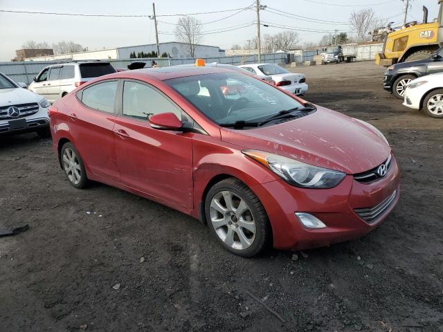 KMHDH4AE0DU584762 - 2013 HYUNDAI ELANTRA GLS RED photo 4