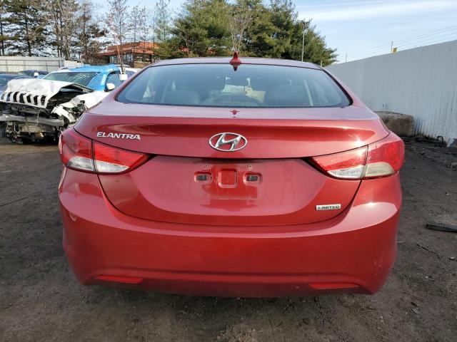 KMHDH4AE0DU584762 - 2013 HYUNDAI ELANTRA GLS RED photo 6