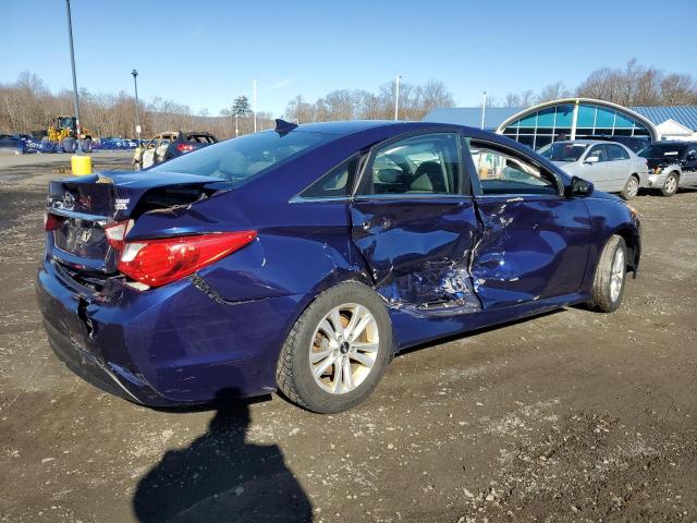 5NPEB4AC8EH840246 - 2014 HYUNDAI SONATA GLS BLUE photo 3