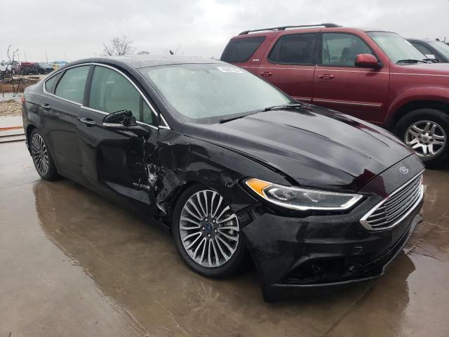 3FA6P0RU3JR137680 - 2018 FORD FUSION TITANIUM/PLATINUM HEV BLACK photo 4