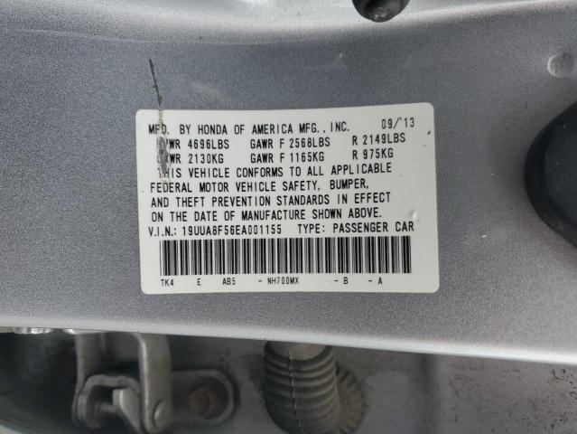 19UUA8F56EA001155 - 2014 ACURA TL TECH GRAY photo 12