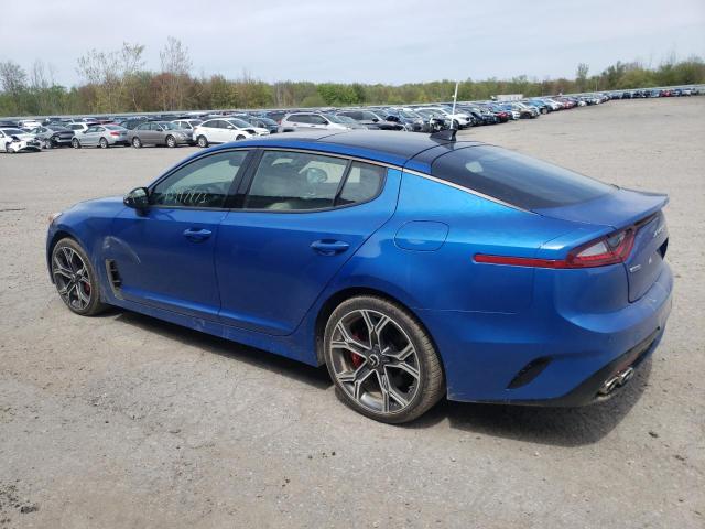 KNAE55LC0J6024661 - 2018 KIA STINGER GT2 BLUE photo 2