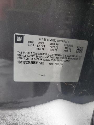 1G11C5SA6DF337962 - 2013 CHEVROLET MALIBU 1LT GRAY photo 12