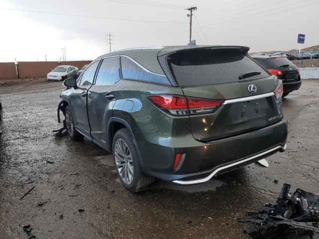 JTJJGKFA8N2028925 - 2022 LEXUS RX 450H L LUXURY GREEN photo 2