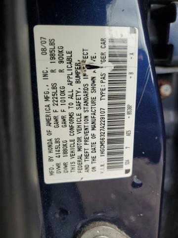 1HGCM56327A229107 - 2007 HONDA ACCORD SE BLUE photo 13