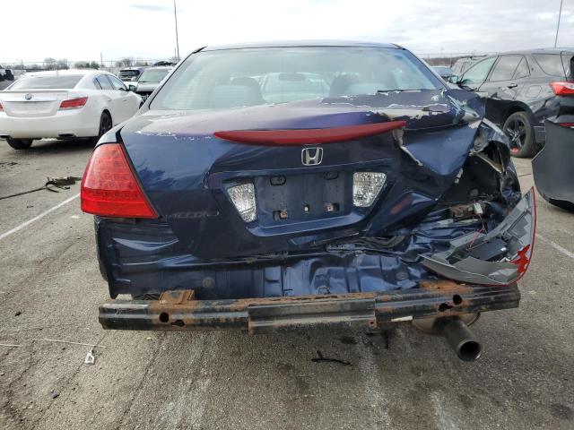 1HGCM56327A229107 - 2007 HONDA ACCORD SE BLUE photo 6