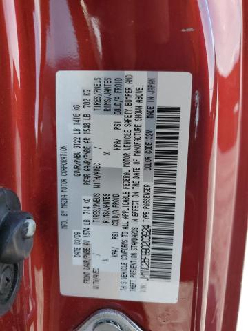 JM1NC26F990203924 - 2009 MAZDA MX-5 MIATA RED photo 12