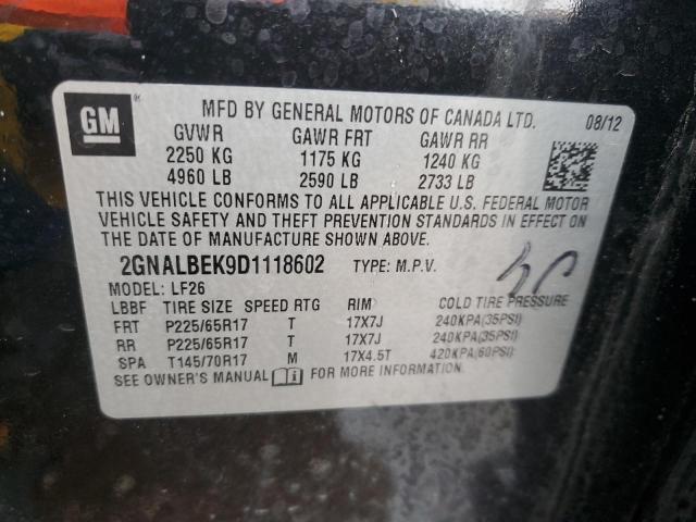 2GNALBEK9D1118602 - 2013 CHEVROLET EQUINOX LS BLACK photo 13