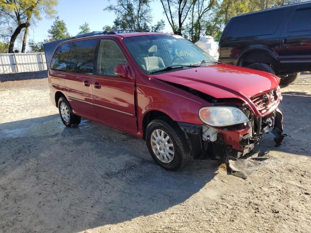 KNDUP131526264287 - 2002 KIA SEDONA EX RED photo 4