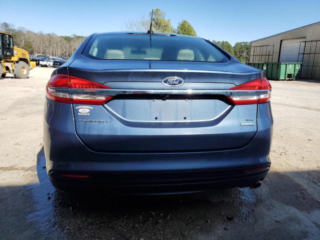 3FA6P0HD6JR254171 - 2018 FORD FUSION SE BLUE photo 6