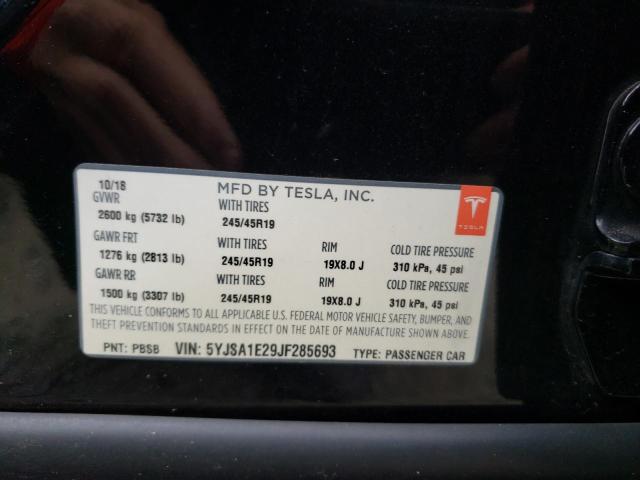5YJSA1E29JF285693 - 2018 TESLA MODEL S Qara foto 13