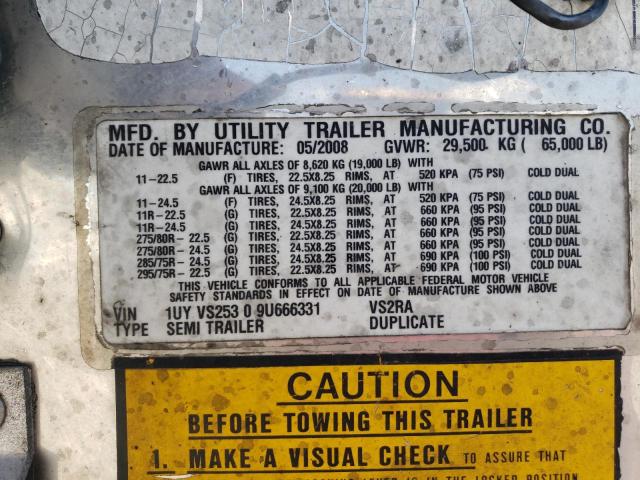 1UYVS25309U666331 - 2009 UTILITY TRAILER Ağ foto 10
