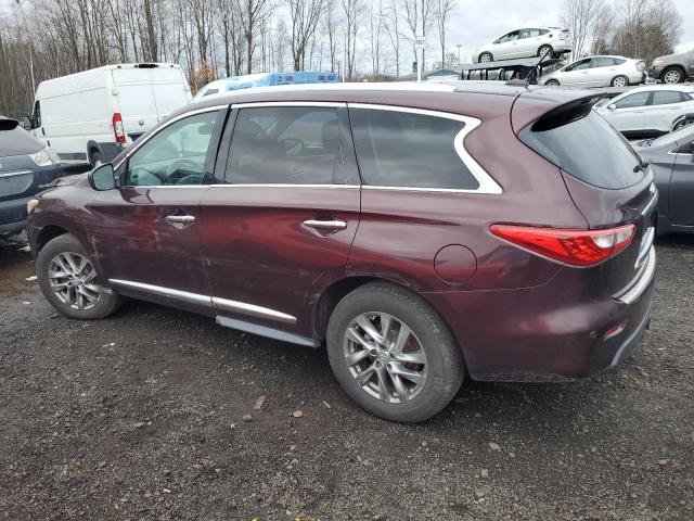 5N1AL0MM4DC339837 - 2013 INFINITI JX35 BURGUNDY photo 2