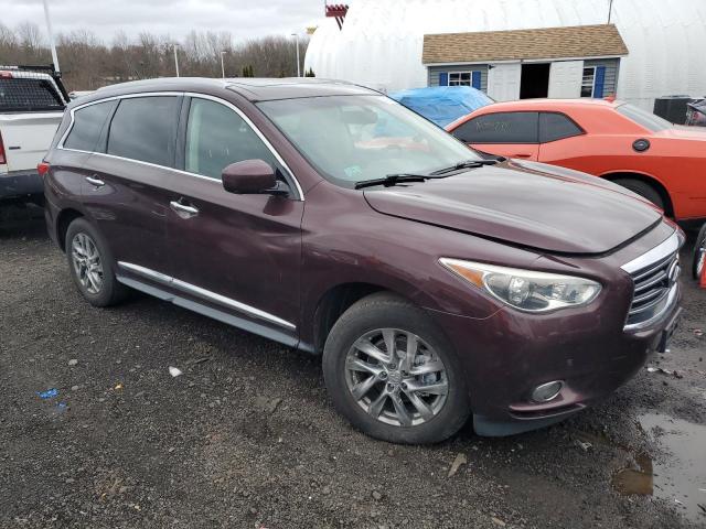 5N1AL0MM4DC339837 - 2013 INFINITI JX35 BURGUNDY photo 4