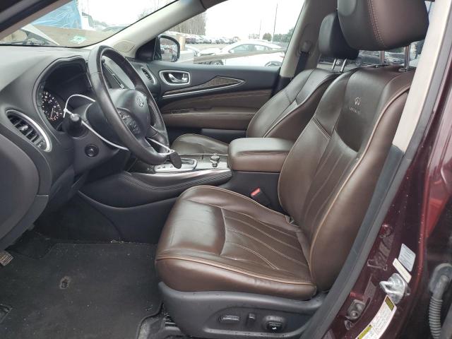 5N1AL0MM4DC339837 - 2013 INFINITI JX35 BURGUNDY photo 7