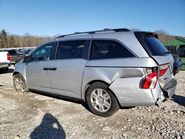 5FNRL5H21BB076817 - 2011 HONDA ODYSSEY LX GRAY photo 2