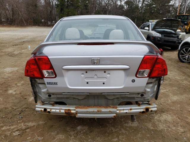 1HGES16345L029970 - 2005 HONDA CIVIC DX VP SILVER photo 6