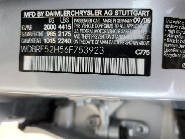 WDBRF52H56F753923 - 2006 MERCEDES-BENZ C230 230 SILVER photo 12